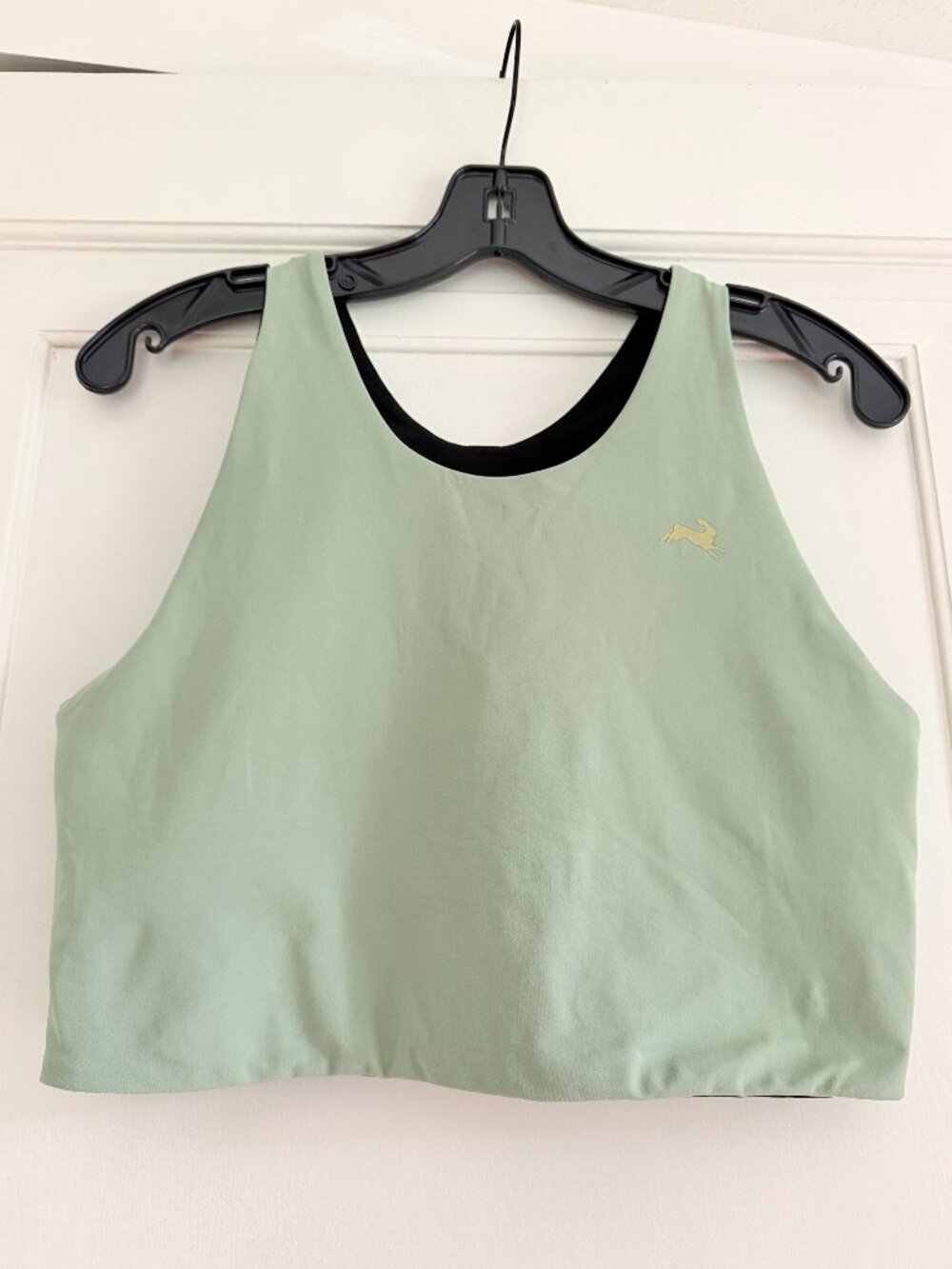 Tracksmith Turnover Crop Top Sage Green Sports Bra Tank Women’s Large